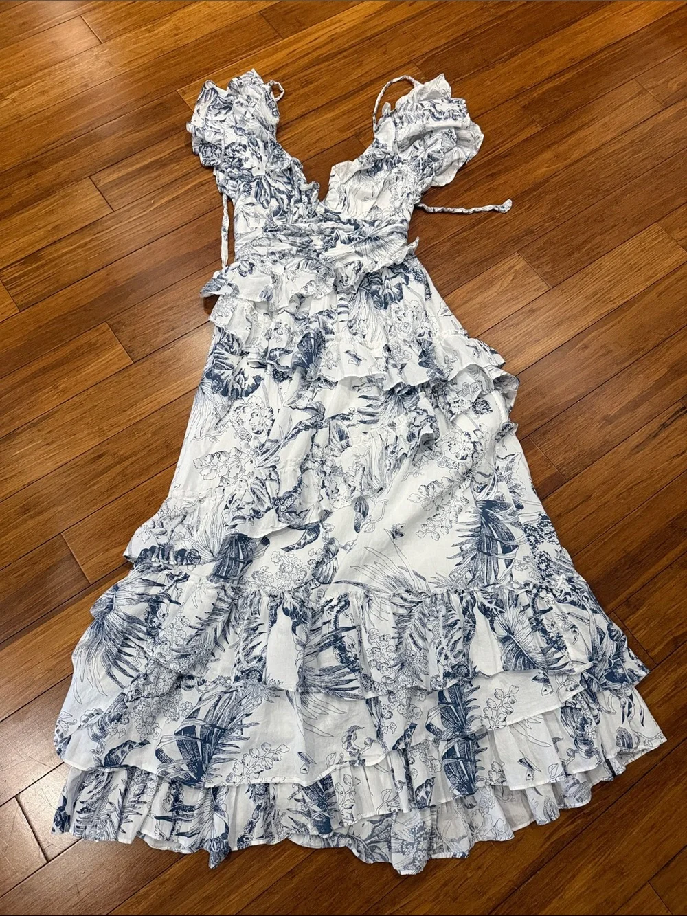 white silky long dress L'agence Sayla Silk Gown In White